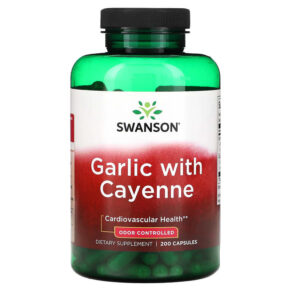 Thực phẩm chức năng Swanson Garlic with Cayenne 200 Capsules 087614090061
