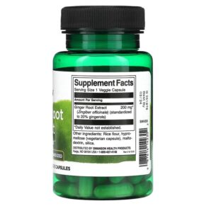 Thực phẩm bổ sung Swanson Ginger Root Extract 60 Veggie Capsules 087614142302