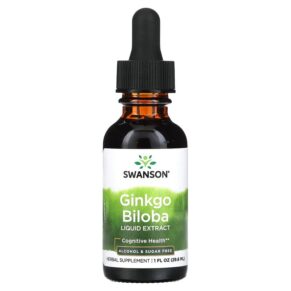 Thực phẩm chức năng Swanson Ginkgo Biloba Liquid Extract Alcohol & Sugar Free 1 fl oz (29.6 ml) 087614111766