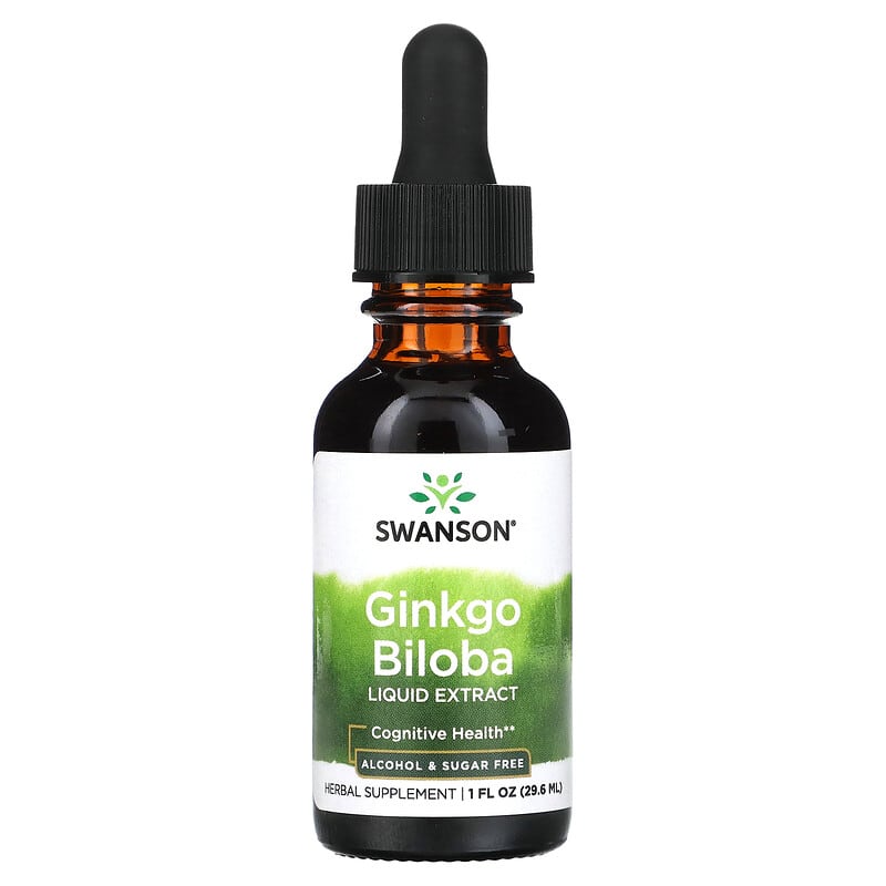 Swanson Ginkgo Biloba Liquid Extract Alcohol & Sugar Free 1 fl oz (29.6 ml) 8 Thực phẩm chức năng Swanson Ginkgo Biloba Liquid Extract Alcohol & Sugar Free 1 fl oz (29.6 ml) 087614111766
