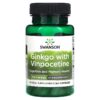Thực phẩm chức năng Swanson Ginkgo with Vinpocetine Standardized 60 Capsules 087614140742