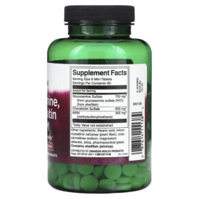 Swanson Glucosamine Chondroitin & MSM 360 Mini Tablets 3 Thực phẩm bổ sung Swanson Glucosamine Chondroitin & MSM 360 Mini Tablets 087614111384