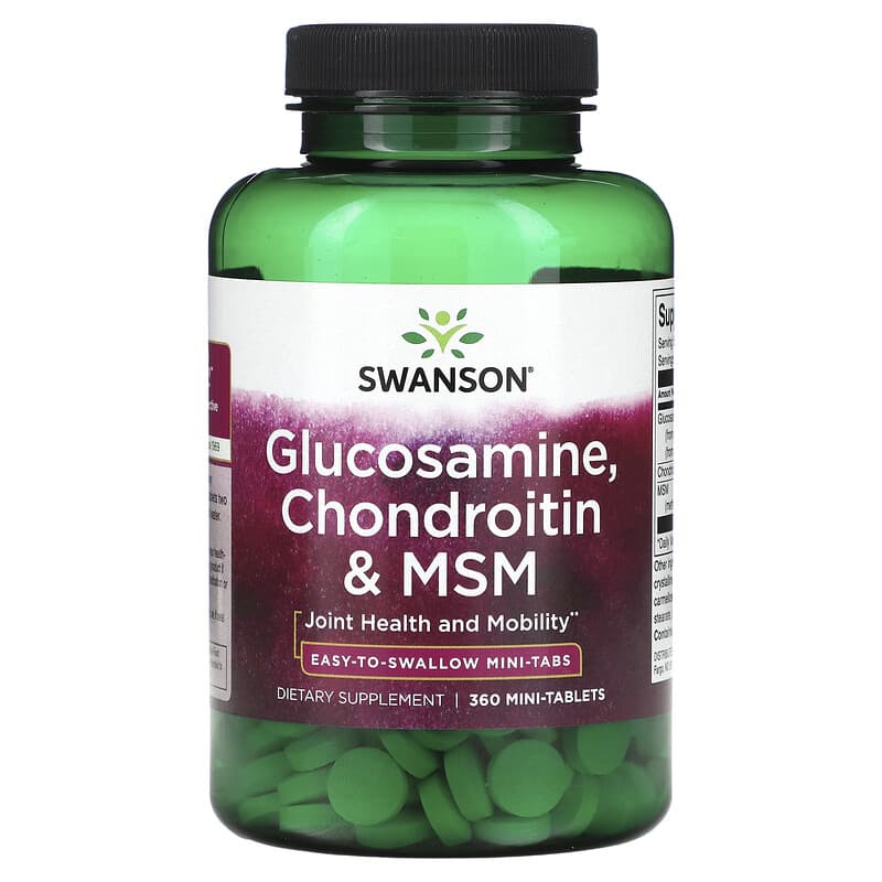 Swanson Glucosamine Chondroitin & MSM 360 Mini Tablets 8 Thực phẩm chức năng Swanson Glucosamine Chondroitin & MSM 360 Mini Tablets 087614111384