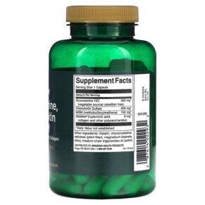 Thực phẩm bổ sung Swanson Glucosamine Chondroitin & MSM with Hyaluronic Acid and Collagen 90 Capsules 087614022932