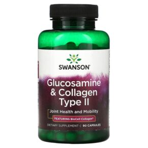 Thực phẩm chức năng Swanson Glucosamine & Collagen Type II 90 Capsules 087614118062