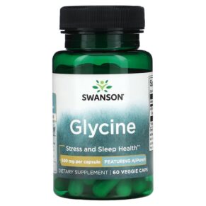 Thực phẩm chức năng Swanson Glycine 500 mg 60 Veggie Caps 087614025094