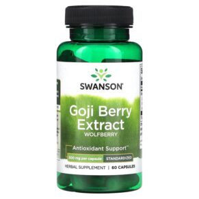 Thực phẩm chức năng Swanson Goji Berry Extract 500 mg 60 Capsules 087614141497