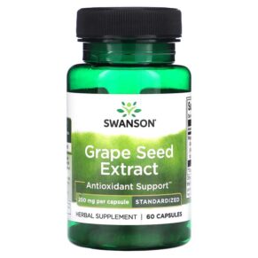 Thực phẩm chức năng Swanson Grape Seed Extract 200 mg 60 Capsules 087614140810