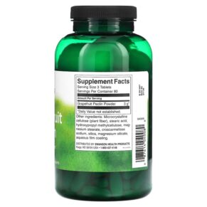 Thực phẩm bổ sung Swanson Grapefruit Pectin 1.000 mg 240 Tablets 087614040080