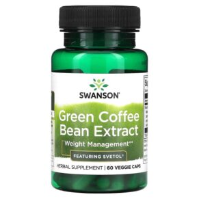 Thực phẩm chức năng Swanson Green Coffee Bean Extract 60 Veggie Caps 087614040608