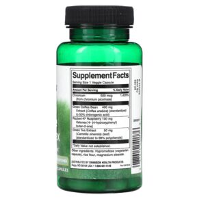 Thực phẩm bổ sung Swanson Green Coffee Complex 60 Veggie Capsules 087614040776