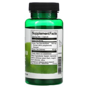 Thực phẩm bổ sung Swanson Green Tea Extract 500 mg 60 Capsules 087614140995
