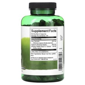 Thực phẩm bổ sung Swanson Herbal Prostate Complex with Saw Palmetto Pygeum and Stinging Nettle 200 Capsules 087614116846