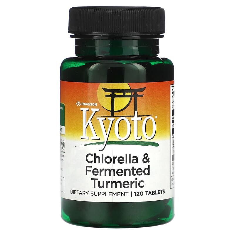 Swanson Kyoto Chlorella & Fermented Turmeric 120 Tablets 8 Thực phẩm chức năng Swanson Kyoto Chlorella & Fermented Turmeric 120 Tablets 087614180069