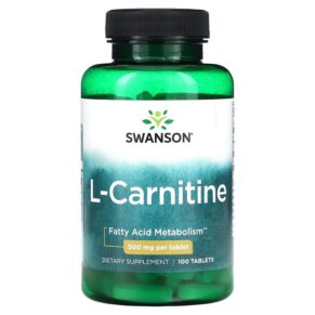 Thực phẩm chức năng Swanson L-Carnitine 500 mg 100 Tablets 087614110011