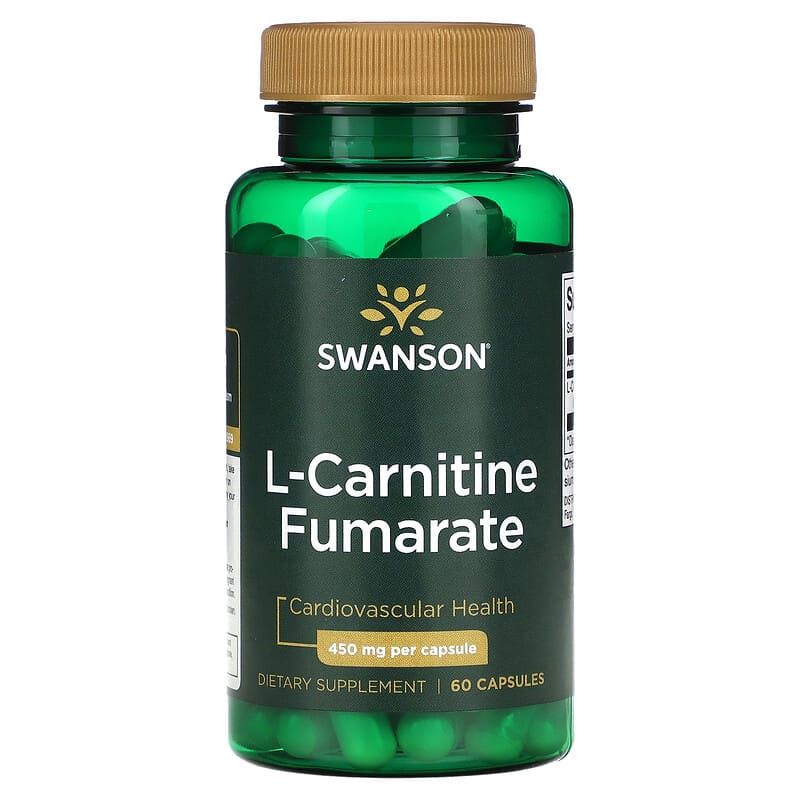 Swanson L-Carnitine Fumarate 450 mg 60 Capsules 8 Thực phẩm chức năng Swanson L-Carnitine Fumarate 450 mg 60 Capsules 087614210476