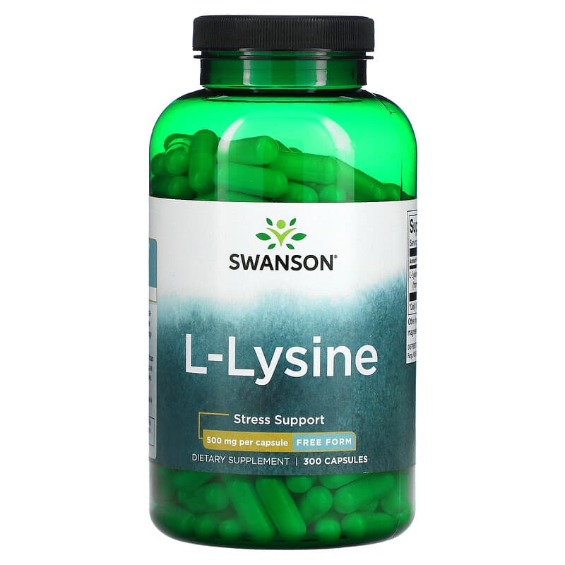 Swanson L-lysine 500 mg 300 Capsules 8 Thực phẩm chức năng Swanson L-lysine 500 mg 300 Capsules 087614012698