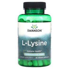 Thực phẩm chức năng Swanson L-Lysine 90 Veggie Capsules 087614024523