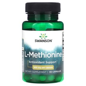 Thực phẩm chức năng Swanson L-Methionine 500 mg 30 Capsules 087614111216