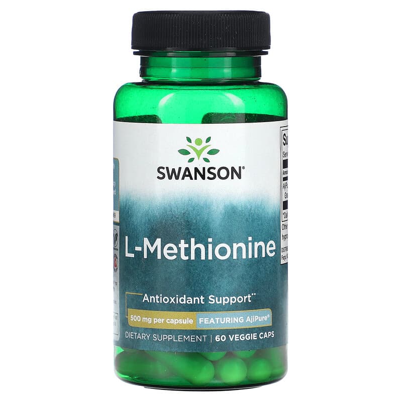 Swanson L-Methionine Featuring AjiPure 500 mg 60 Veggie Caps 8 Thực phẩm chức năng Swanson L-Methionine Featuring AjiPure 500 mg 60 Veggie Caps 087614024516