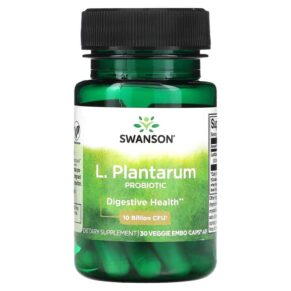 Thực phẩm chức năng Swanson L. Plantarum Probiotic 10 Billion CFU 30 Veggie EMBO Caps AP 087614190167