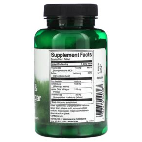 Thực phẩm bổ sung Swanson Lecithin Kelp B6 & Cider Vinegar Extra Strength 120 Tablets 087614040387