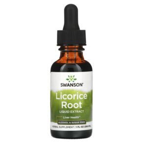Thực phẩm chức năng Swanson Licorice Root Liquid Extract 1 fl oz (29.6 ml) 087614113234