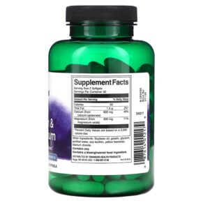 Thực phẩm bổ sung Swanson Liquid Calcium & Magnesium 100 Softgels 087614012179