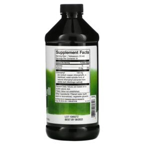 Thực phẩm bổ sung Swanson Liquid Chlorophyll 100 mg 16 fl oz (473 ml) 087614060316