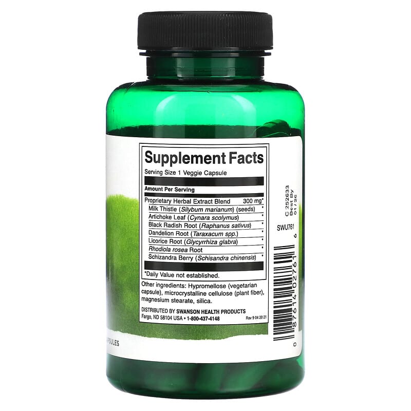 Swanson Liver Tone 300 mg 120 Veggie Capsules 2 Thực phẩm bổ sung Swanson Liver Tone 300 mg 120 Veggie Capsules 087614027616