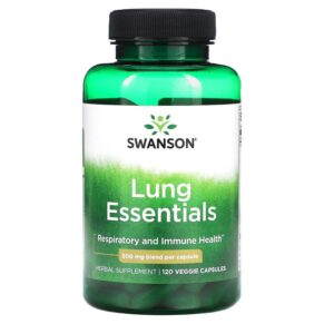Thực phẩm chức năng Swanson Lung Essentials 500 mg 120 Veggie Capsules 087614070872