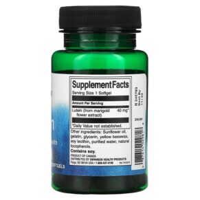 Thực phẩm bổ sung Swanson Lutein 40 mg 60 Softgels 087614029818