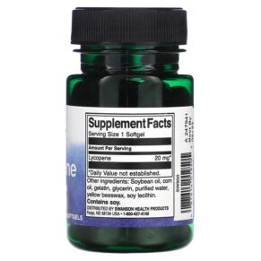 Thực phẩm bổ sung Swanson Lycopene 20 mg 60 Softgels 087614019505