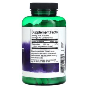 Thực phẩm bổ sung Swanson Magnesium Citrate 240 Tablets 087614210827