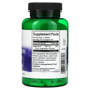 Thực phẩm bổ sung Swanson Magnesium Taurate 100 mg 120 tablets 087614113647