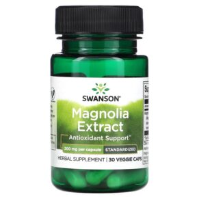 Thực phẩm chức năng Swanson Magnolia Extract 200 mg 30 Veggie Caps 087614142258