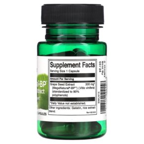 Thực phẩm bổ sung Swanson MegaNatural-BP Grape Seed Extract 300 mg 30 Capsules 087614024158