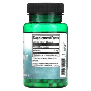 Thực phẩm bổ sung Swanson Melatonin 1 mg 120 Capsules 087614015422