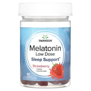 Thực phẩm chức năng Swanson Melatonin Low Dose Strawberry 60 Gummies 087614118710