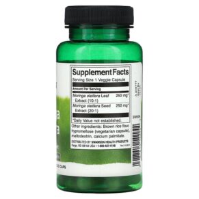 Thực phẩm bổ sung Swanson Moringa Oleifera 60 Veggie Caps 087614142944