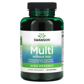 Thực phẩm chức năng Swanson Multi Without Iron 120 Softgels 087614018829