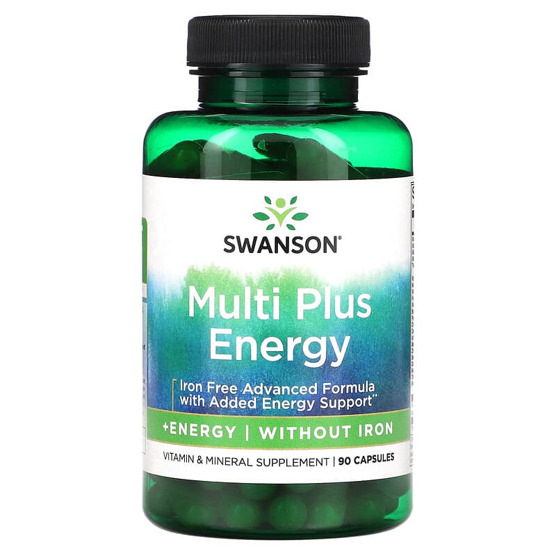 Swanson Multi without Iron +Energy 90 Capsules 8 Thực phẩm chức năng Swanson Multi without Iron +Energy 90 Capsules 087614018348