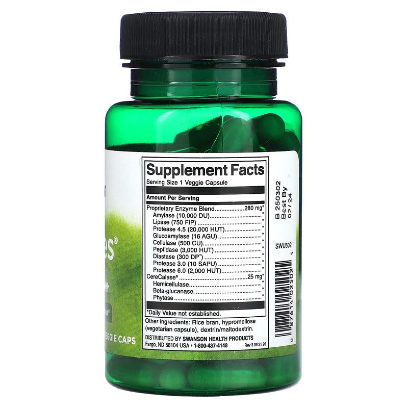 Swanson N-Zimes 90 Veggie Caps 2 Thực phẩm bổ sung Swanson N-Zimes 90 Veggie Caps 087614025025