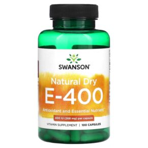 Thực phẩm chức năng Swanson Natural Dry E-400 268 mg (400 IU) 100 Capsules 087614011318