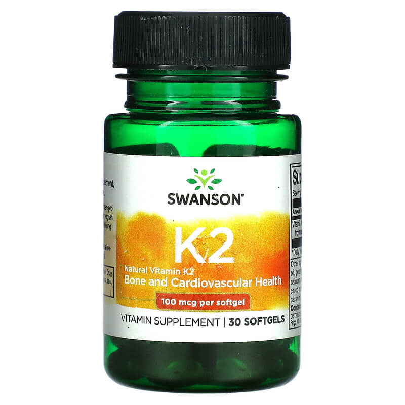 Swanson Natural Vitamin K2 100 mcg 30 Softgels 8 Thực phẩm chức năng Swanson Natural Vitamin K2 100 mcg 30 Softgels 087614026725