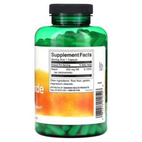 Thực phẩm bổ sung Swanson Niacinamide 500 mg 250 Capsules 087614010526