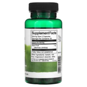 Thực phẩm bổ sung Swanson Noni 500 mg 60 Capsules 087614021249