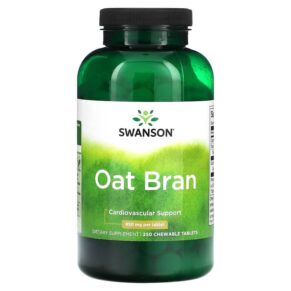 Thực phẩm chức năng Swanson Oat Bran 850 mg 250 Chewable Tablets 087614018430