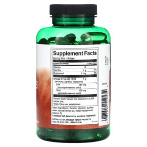 Swanson Omega-3 Fish Oil Lemon 150 Softgels 3 Thực phẩm bổ sung Swanson Omega-3 Fish Oil Lemon 150 Softgels 087614112534