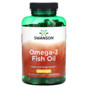 Thực phẩm chức năng Swanson Omega-3 Fish Oil Lemon 150 Softgels 087614112534